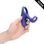 Vibrating cockring with clit stimulation - tamiya blue - obrazek 9