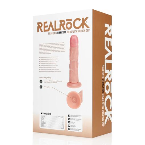 Vibrating regular curved cock - 8 / 20,5 cm - flesh - obrazek 3