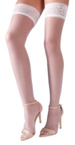 Hold-up stockings white 1 - obrazek 2