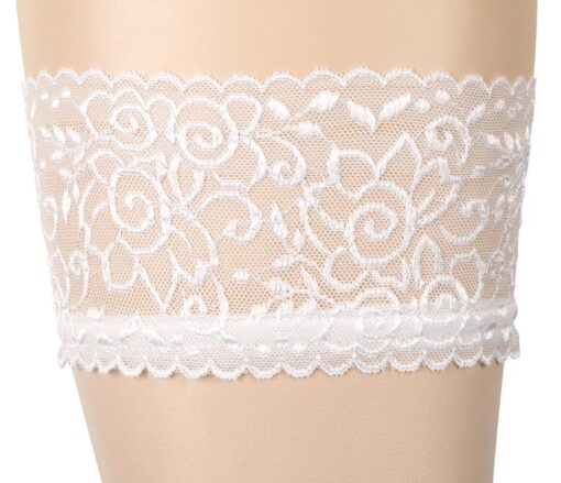 Hold-up stockings white 1 - obrazek 4