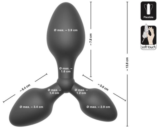 Plug analny Black Velvets – potrójny - obrazek 8