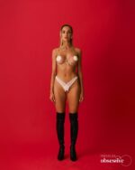 Lustique white uprząż na biust s/m/l - obrazek 5