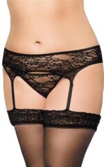 Pas do pończoch 3316 – czarny, plus size, 2XL - obrazek 2