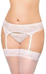 Pas do pończoch 3316 – biały, 2XL, plus size - obrazek 2