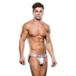 Logo elastic lowrise mesh jock wht m/l