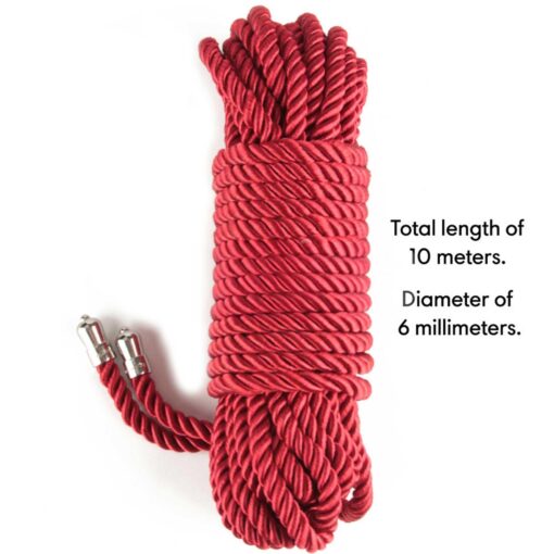 Rebellion reign crimson silky bondage rope - obrazek 2