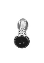 Buttplug vibr. ribbed medium silver - obrazek 3