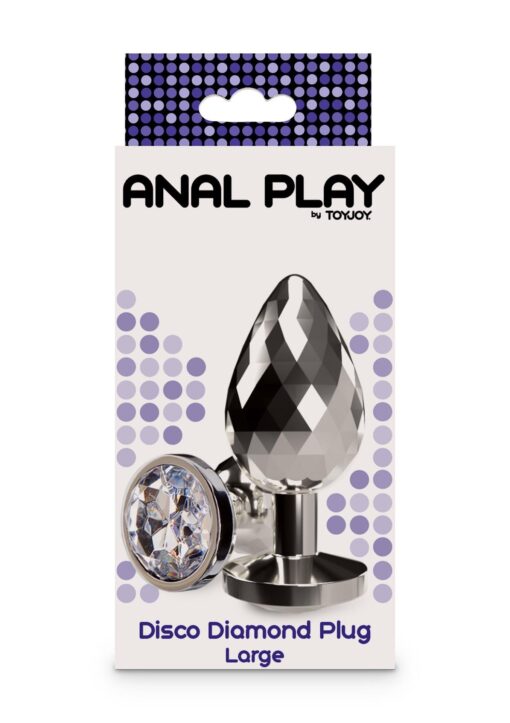 Disco diamond plug large silver - obrazek 2