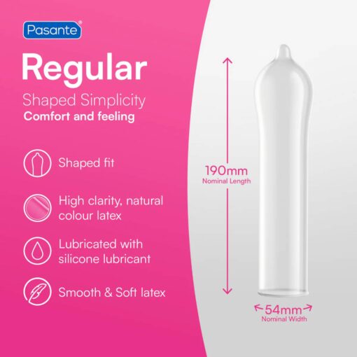 Pasante regular condoms bulk 144 pcs - obrazek 3