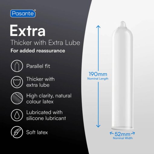 Pasante extra condoms  3 psc - obrazek 3