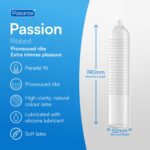 Pasante ribbed/passion condoms  3 pcs - obrazek 3