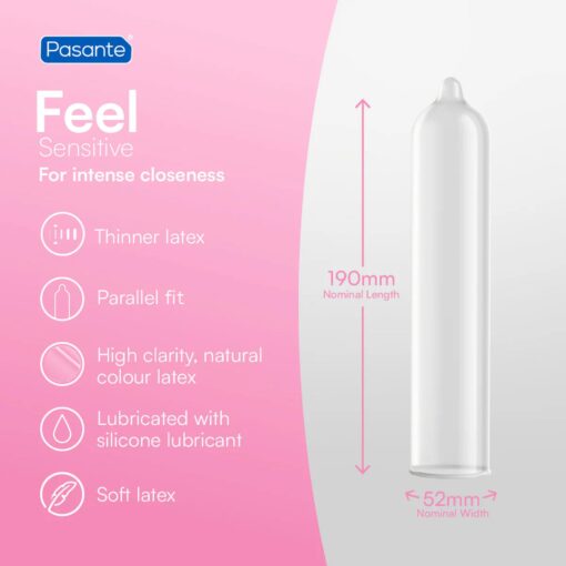 Pasante sensitive/feel condoms 3 pcs - obrazek 3