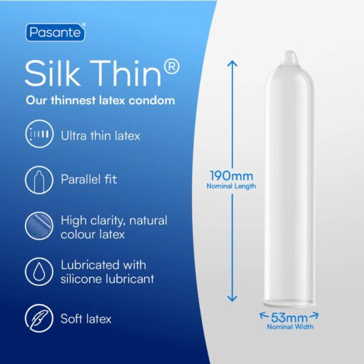 Pasante silk thin condoms 12 pcs - obrazek 3