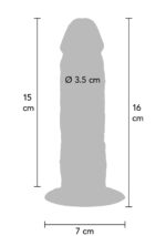 Silicone foreskin dong 15 cm caramel skin tone - obrazek 7