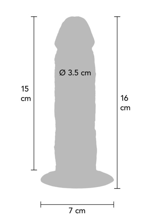 Silicone foreskin dong 15 cm caramel skin tone - obrazek 7