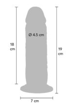 Silicone foreskin dong 19 cm caramel skin tone - obrazek 7