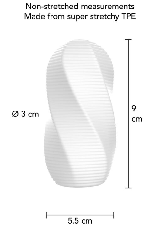Medium masturbator swirl white - obrazek 5