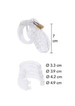 Chastity cock cage acrylic transparent - obrazek 4