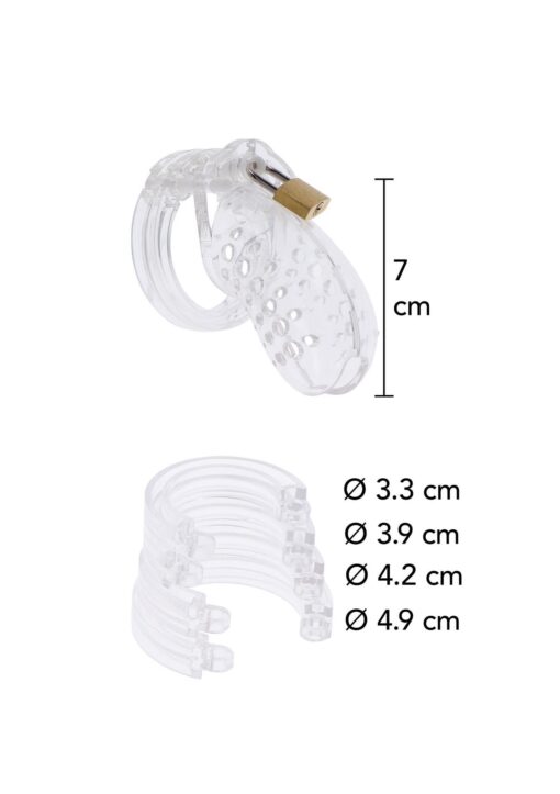 Chastity cock cage acrylic transparent - obrazek 4