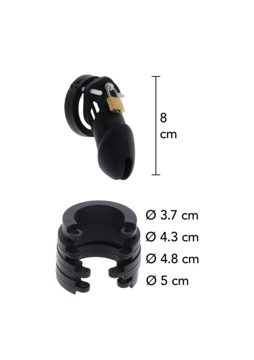 Chastity cock cage slicone l black - obrazek 4