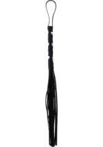 Short studded flogger whip black - obrazek 2