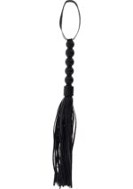 Short beaded flogger whip black - obrazek 2