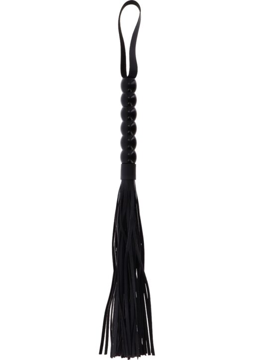Long beaded flogger whip black - obrazek 2