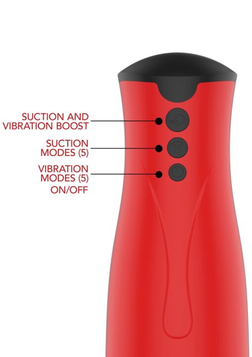 Super suction masturbator red - obrazek 4
