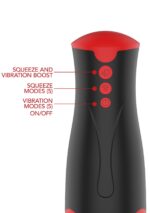 Masturbator vibrating&squeeze black - obrazek 4