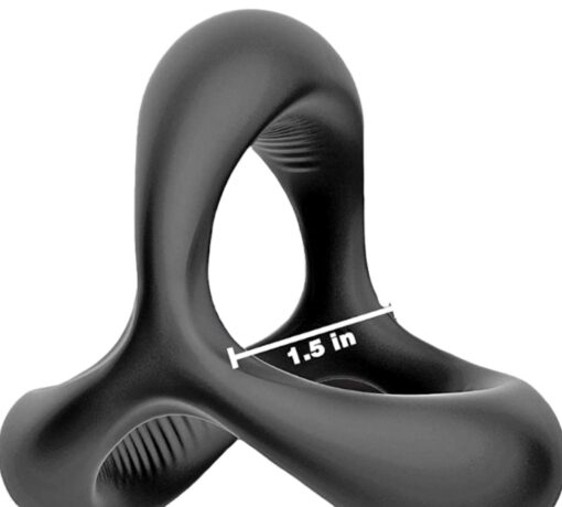 Ring- 3in1 cockring black - obrazek 2