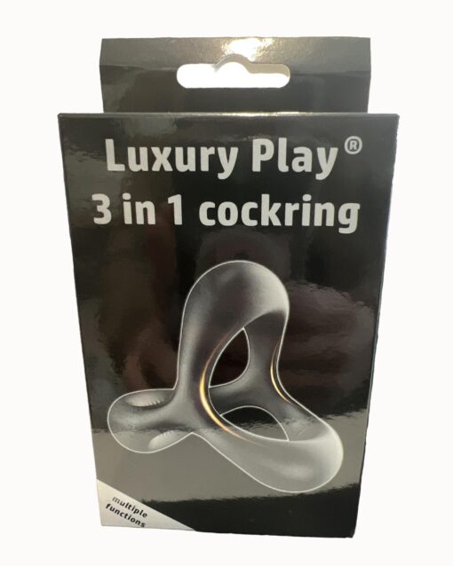 Ring- 3in1 cockring black - obrazek 3