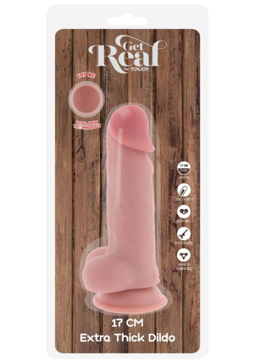 Deluxe dual density thick dildo tpe 17 cm - obrazek 2