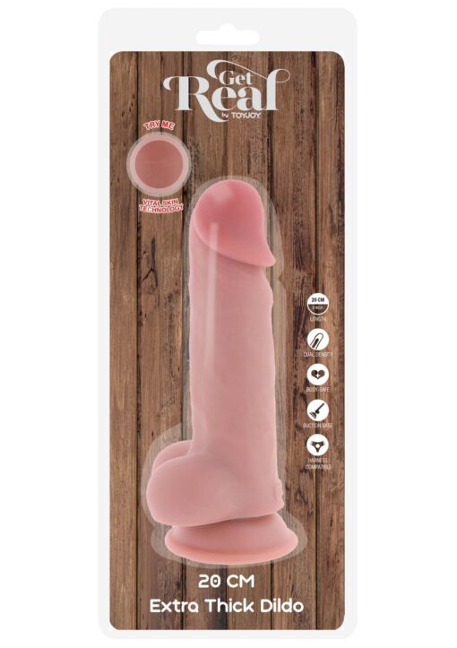 Deluxe dual density thick dildo tpe 20 cm - obrazek 2