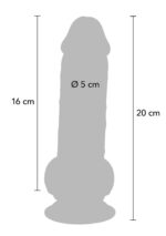 Deluxe dual density thick dildo tpe 20 cm - obrazek 10
