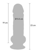 Deluxe dual density thick dildo tpe 23 cm - obrazek 9