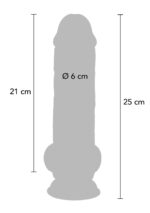 Deluxe dual density thick dildo tpe 25 cm - obrazek 9