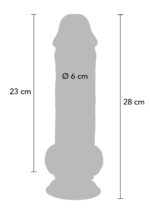 Deluxe dual density thick dildo tpe 28 cm - obrazek 9