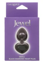 Diamond heart plug small black - obrazek 2