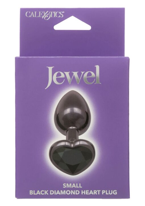 Diamond heart plug small black - obrazek 2