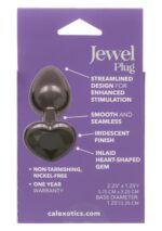 Diamond heart plug small black - obrazek 3