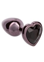Diamond heart plug small black - obrazek 6