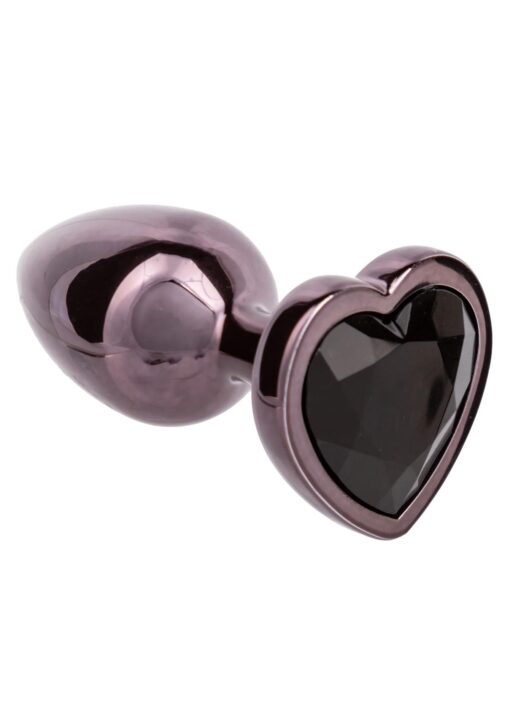 Diamond heart plug small black - obrazek 6