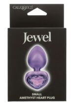 Diamond heart plug small purple - obrazek 2