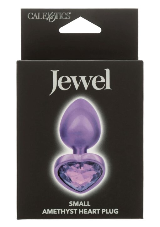 Diamond heart plug small purple - obrazek 2