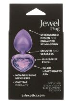 Diamond heart plug small purple - obrazek 3