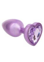 Diamond heart plug small purple - obrazek 6