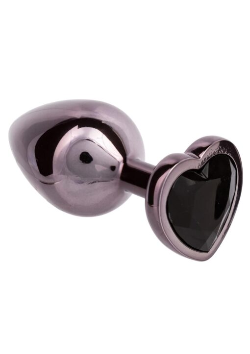 Diamond heart plug large black - obrazek 6