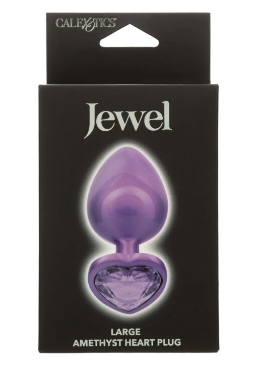 Diamond heart plug large purple - obrazek 2