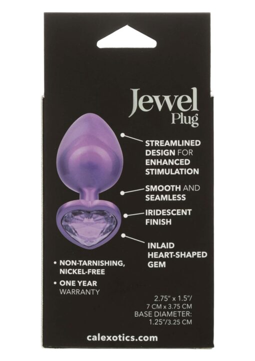 Diamond heart plug large purple - obrazek 3