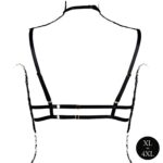 Open cup triangle bra with neck strap and adjustable sliders - plus size - black - obrazek 5